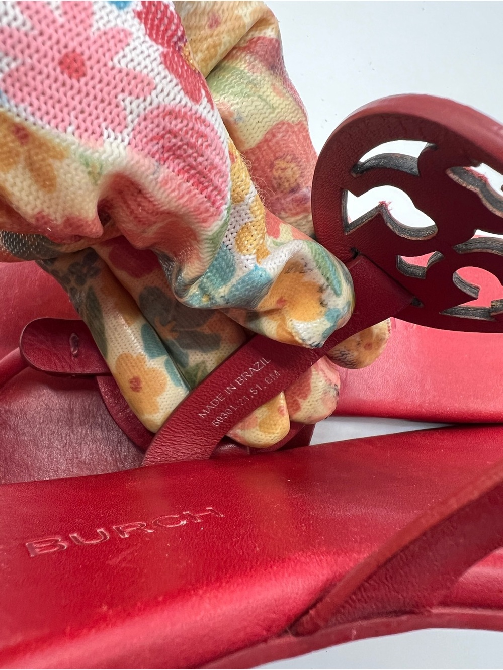 Tory Burch miller Red Logo Thong Sandals - Picture 10 of 12